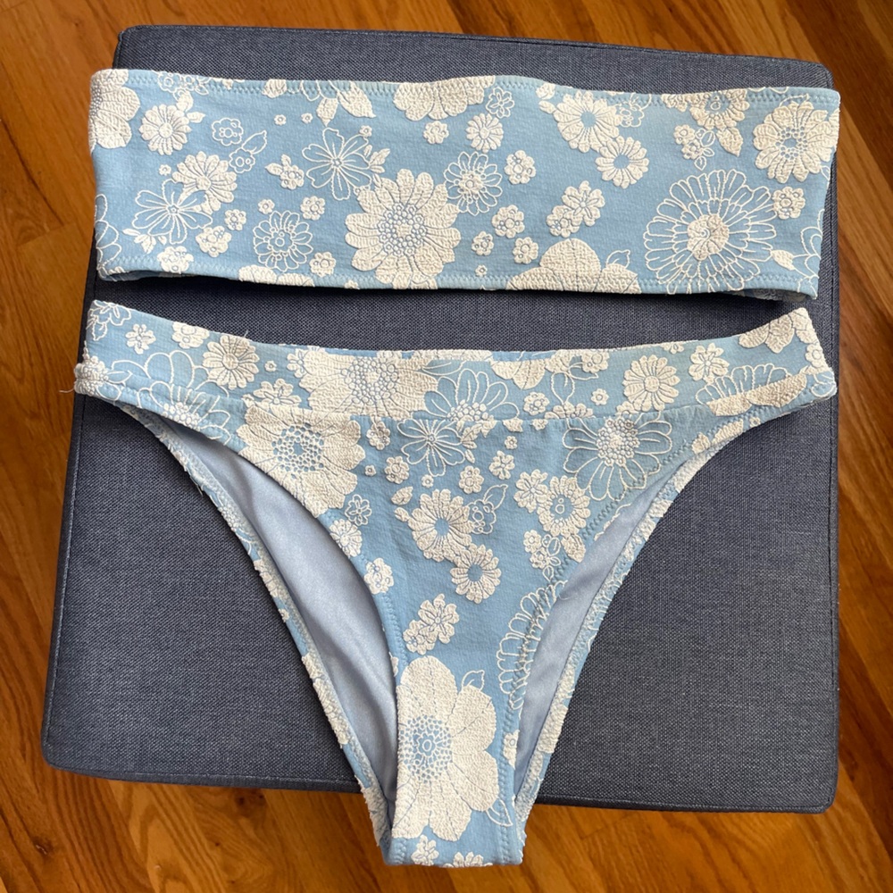 TRIANGL Blue Floral Bikini